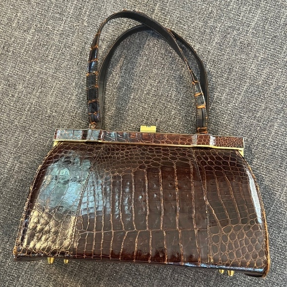 Vassar Alligator Handbag Retro 50s or 60s - Picture 1 of 7